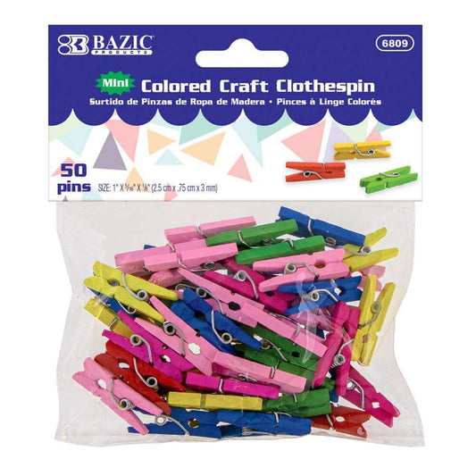 Craft Clothes Pins Colored