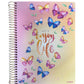 libreta de espiral lets enjoy life Purpurina Credeal mariposas 10 divisiones