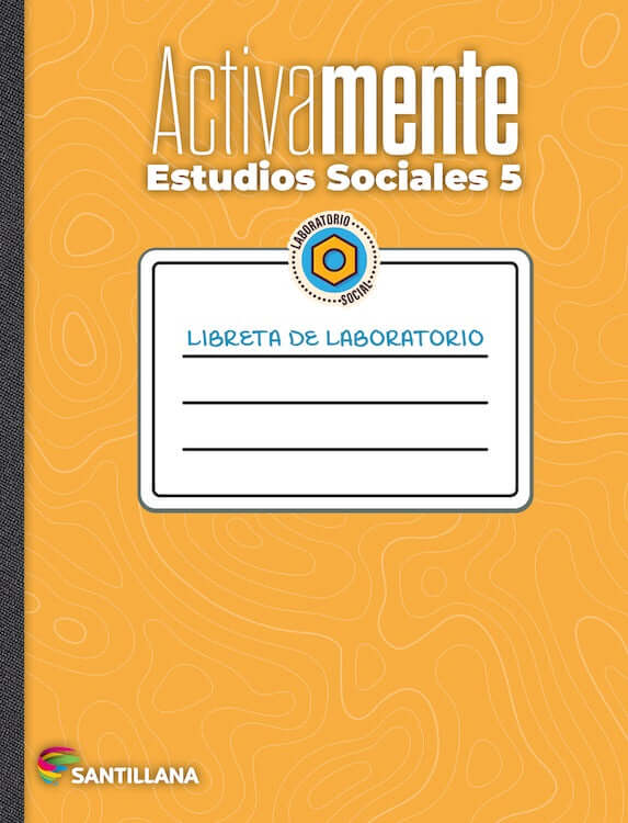 cuaderno estudios sociales activamente 5 Santillana libreta laboratorio
