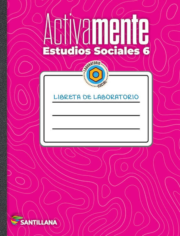 cuaderno estudios sociales activamente 6 Santillana libreta laboratorio