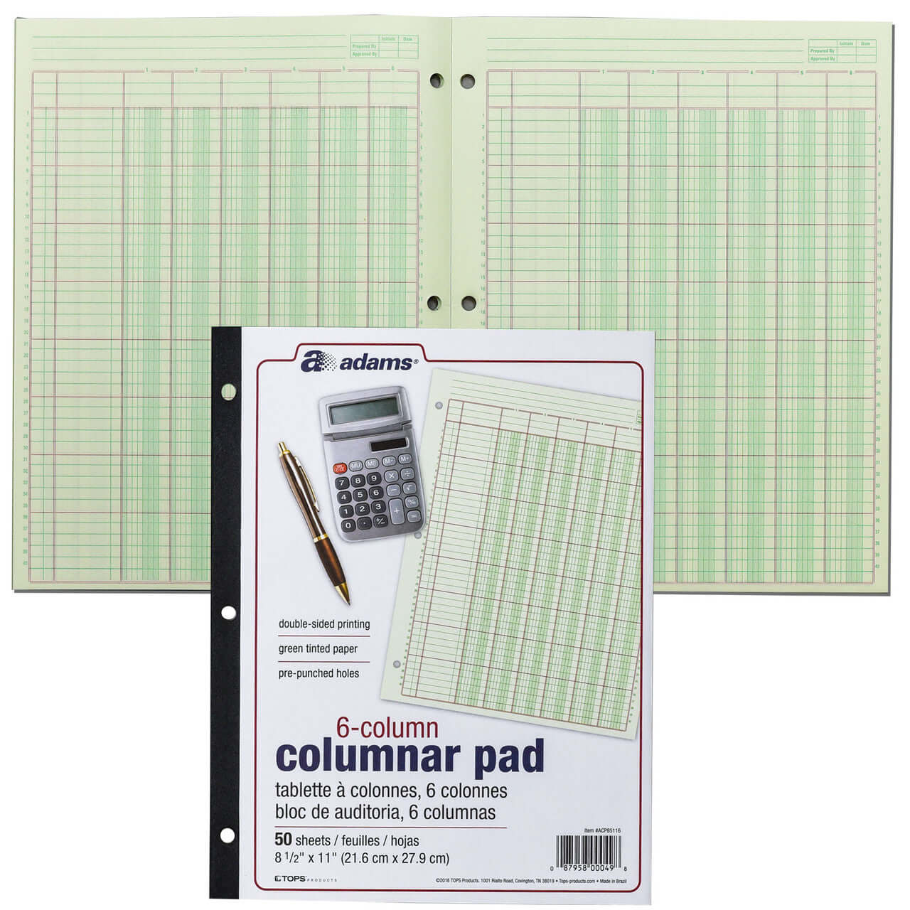 Columnar Pad 6 Columns – Humacao School Supply