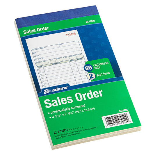 Sales Order 5 x 7" 2P- carbonless