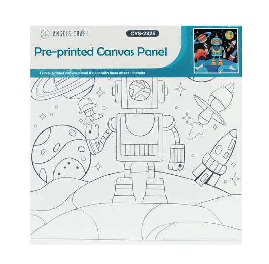 Printed Canvas Panel Robots