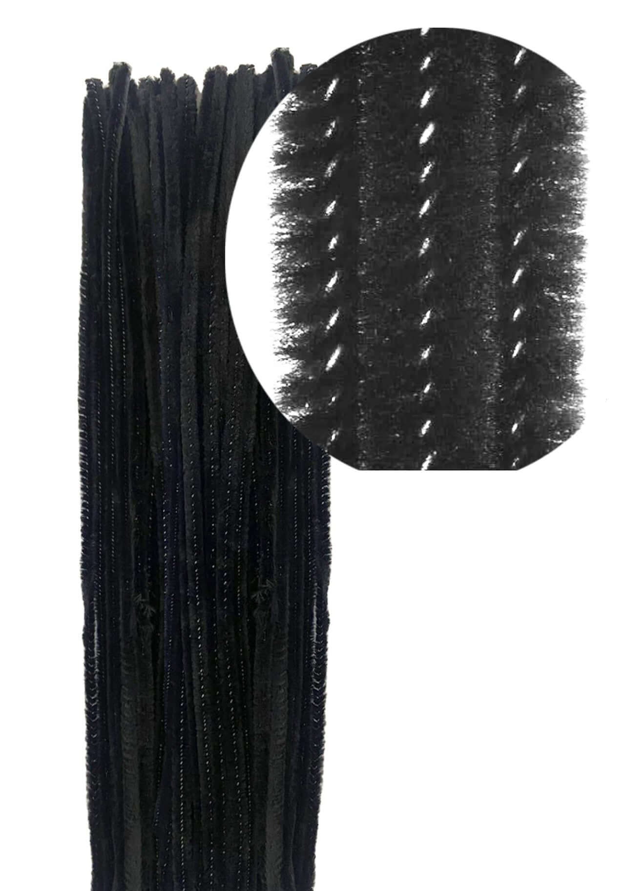 Chenille Stem Black [pk-25]