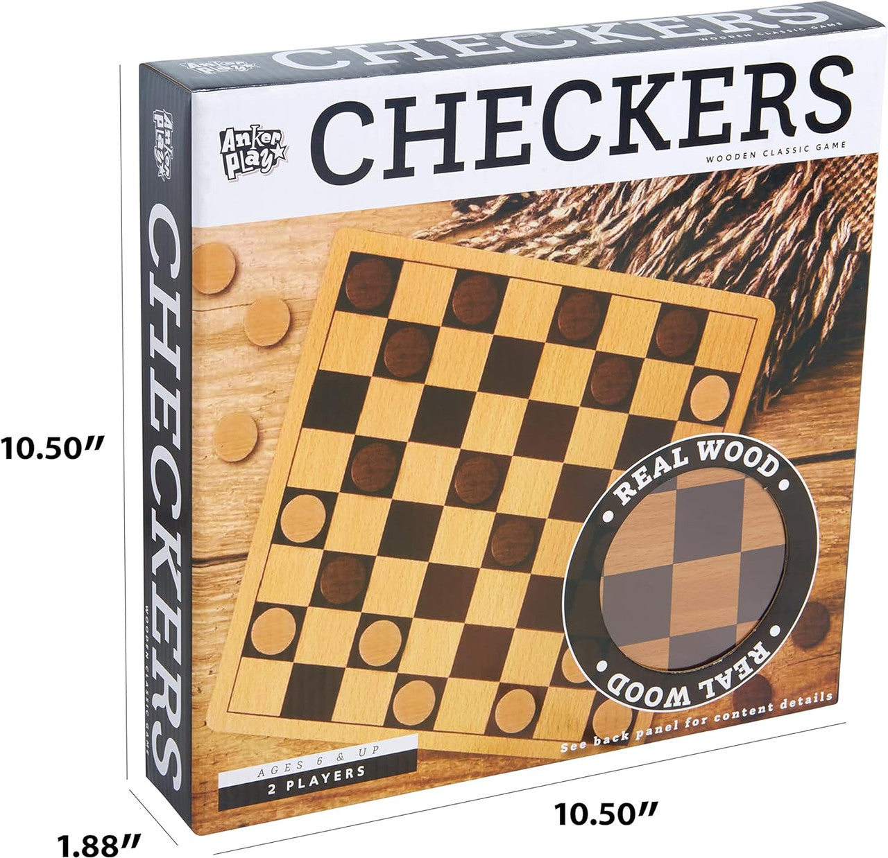 Checkers Wooden Game Set