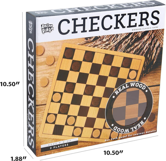 Checkers Wooden Game Set