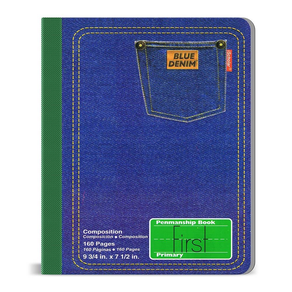 Notebook First Primary Blue Denim [160pgs] – Humacao School Supply