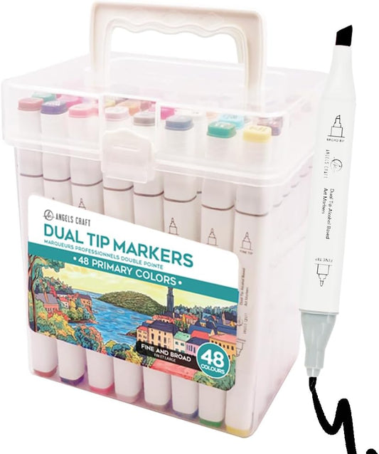 Alcohol Markers Dual Tip [pk-48]