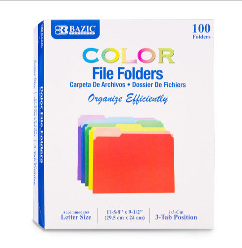 File Folder Letter Asst [pk-100]