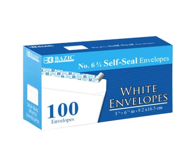Envelopes #6-3/4 Wht Peel & Seal [bx-100]
