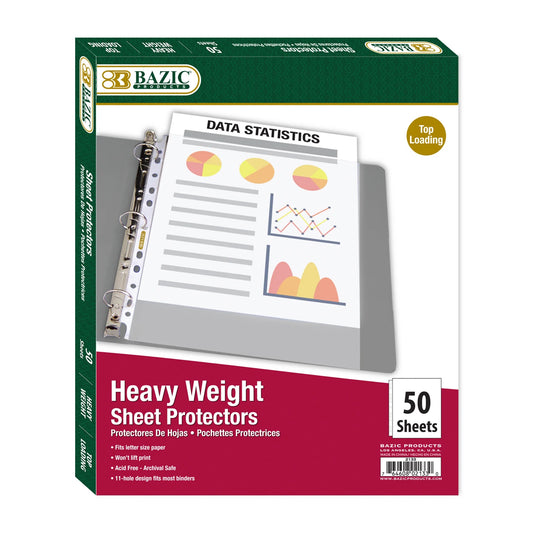 Sheet Protectors, Heavy Weight, Top Loading [Box-50]