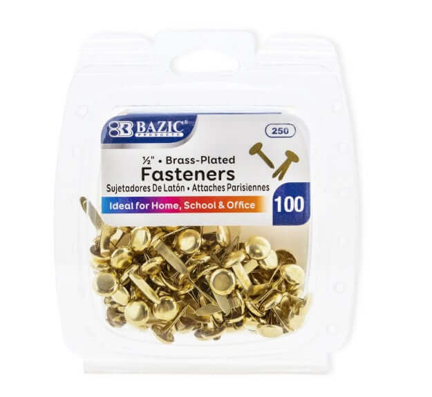 Paper Brass Fastener 1/2" [pk-100]