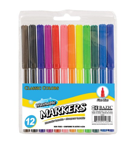 Markers Washable Fine [pk-12]