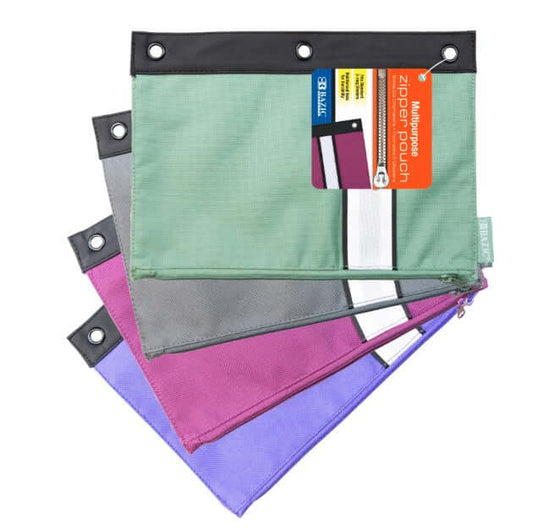 Pencil Pouch 3 Ring Assorted Color [EACH]