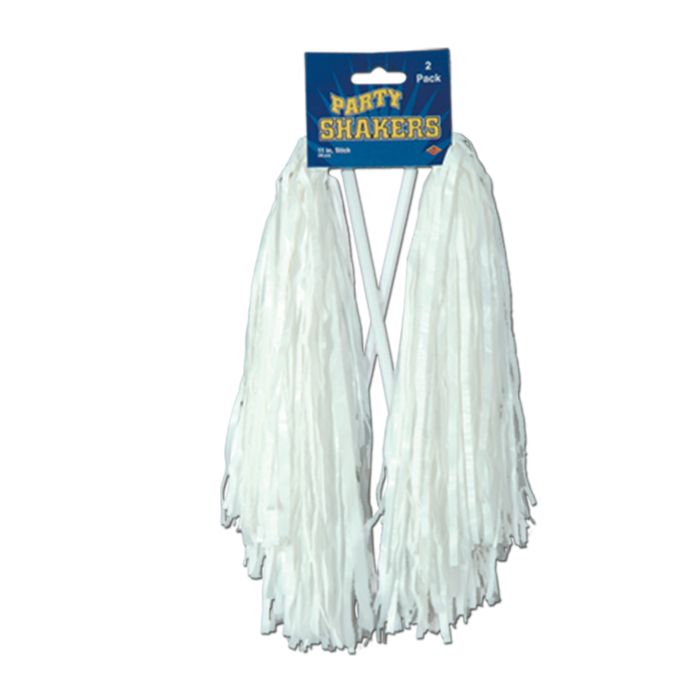 Pompones Shakers White (2-pack)