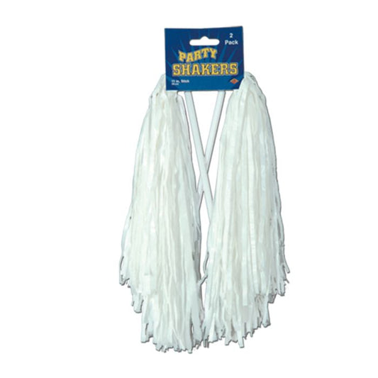 Pompones Shakers White (2-pack)