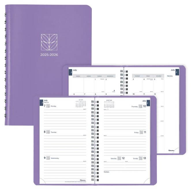 Academic Weekly Planner Purple, 2025-2026