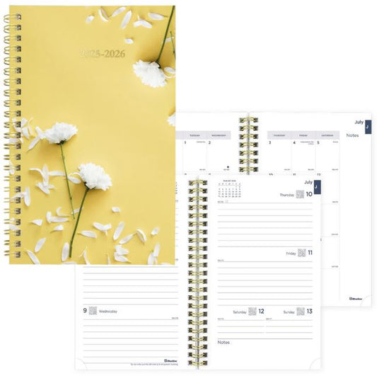 Academic Weekly Planner Yellow Flowers, 2025-2026