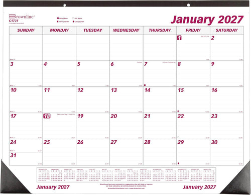 Calendar Desk Pad 2027 Monthly