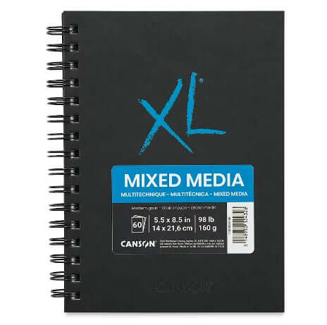 Mixed Media 5.5x8.5 HC Black