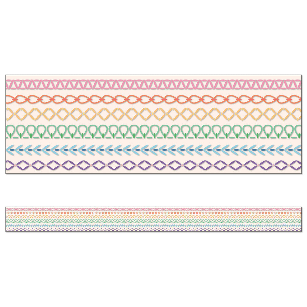 Border Rainbow Stitched Straight