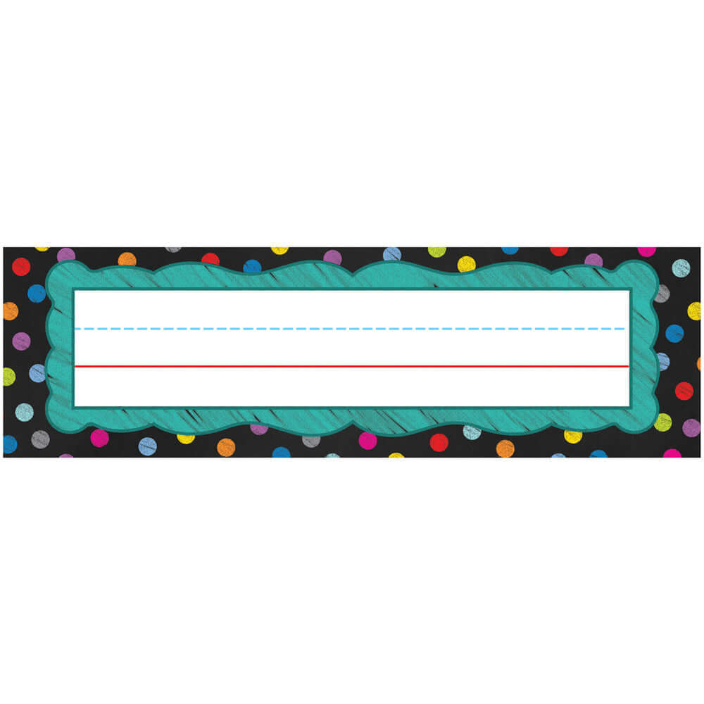Name Plates Colorful Chalkboard