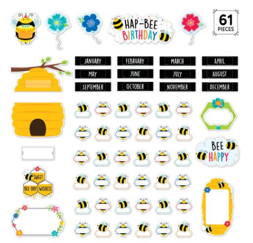 Birthday Bees Mini Bulletin Board Set