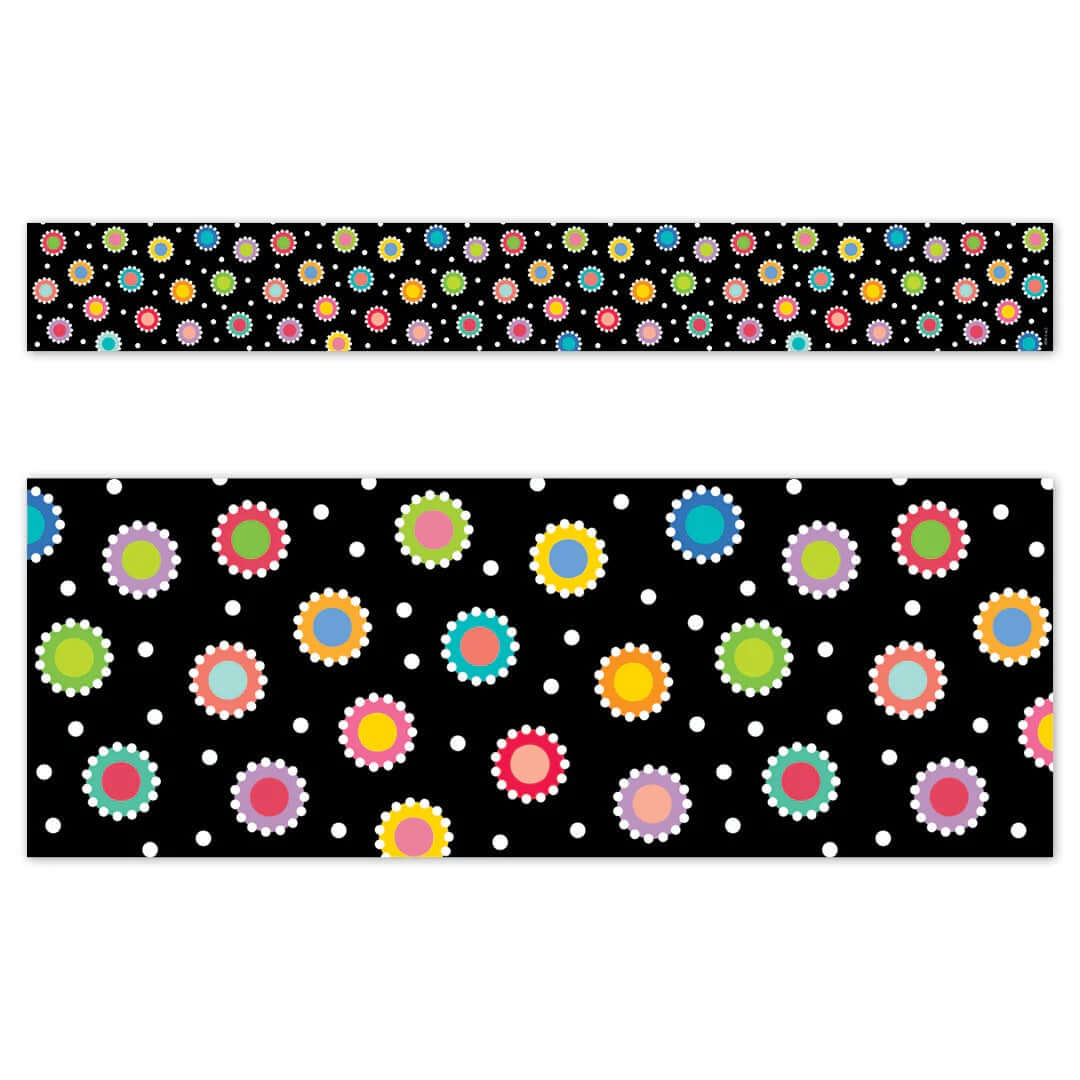 Border Dotted Dots on Black