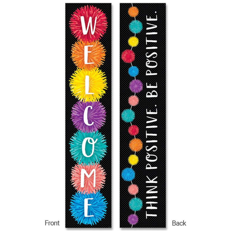 Banner Welcome Pom-Poms