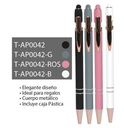 Pen Ball Point Stylus WHITE [Blue Ink]