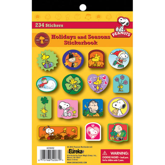 Stickers Book Peanuts Seasons & Holidays