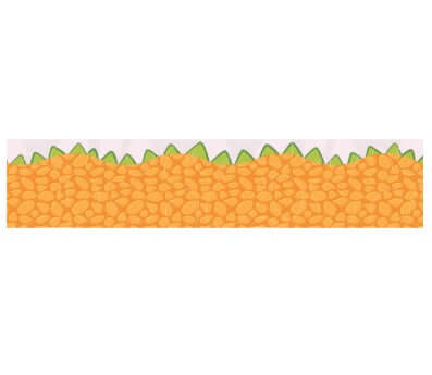 Deco Trim Dino Orange Scales