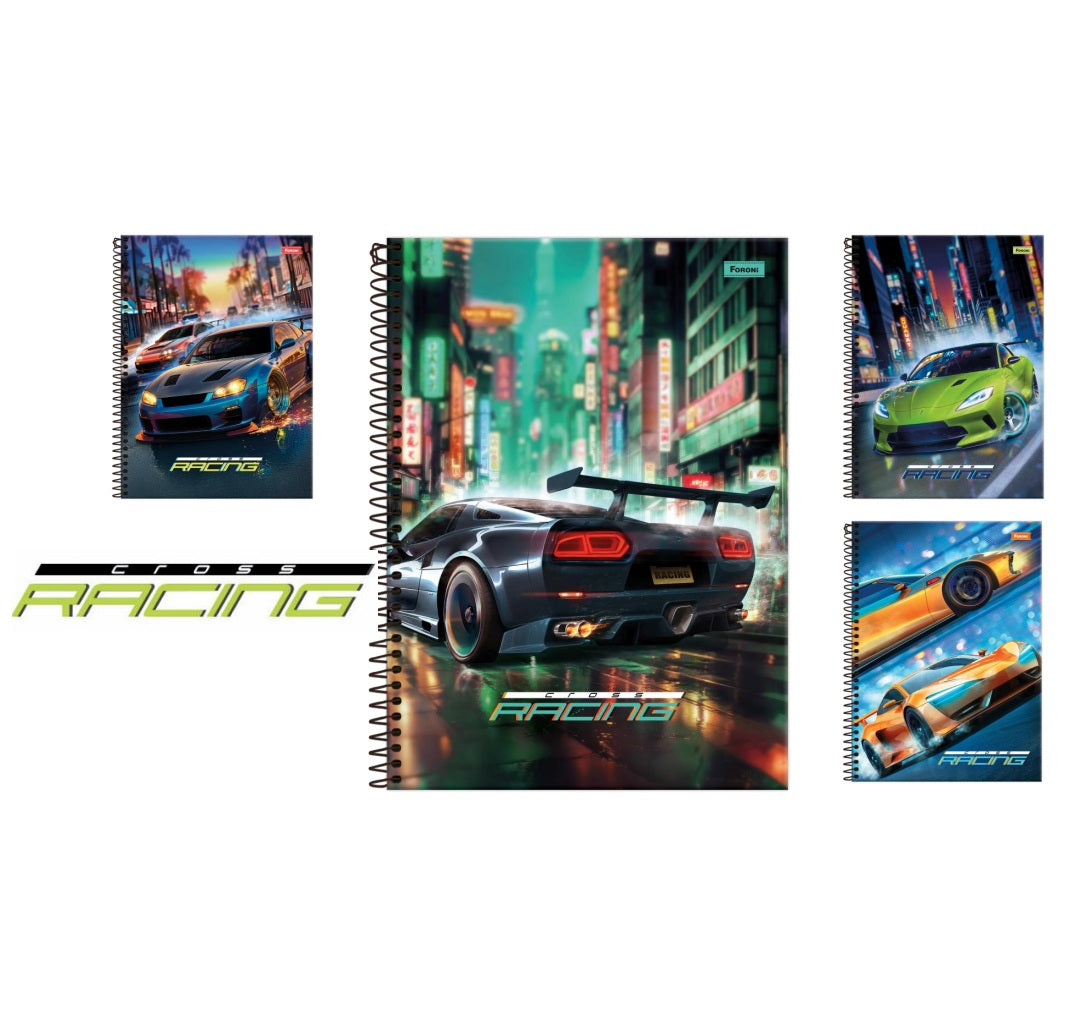 Spiral Notebook 160H Cross Racing