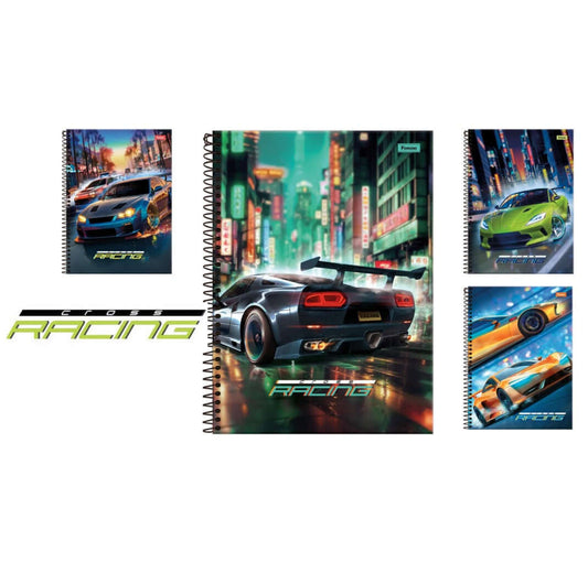 Spiral Notebook 160H Cross Racing