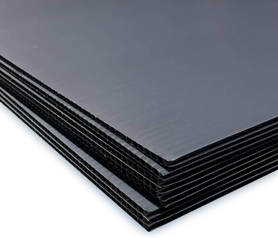 Plastic Corrugated Board 20x28" Black [EACH]