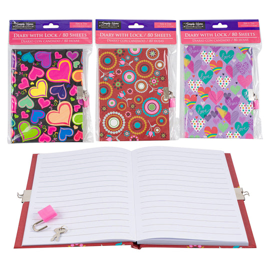 Diary w/Lock 5" x 7"