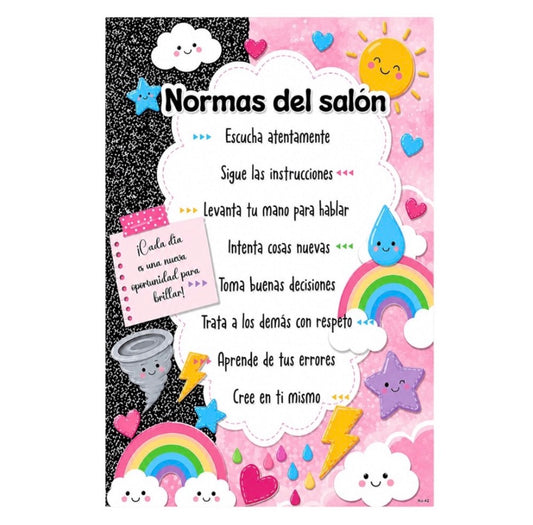 Poster Normas del Salón 11" x 17"