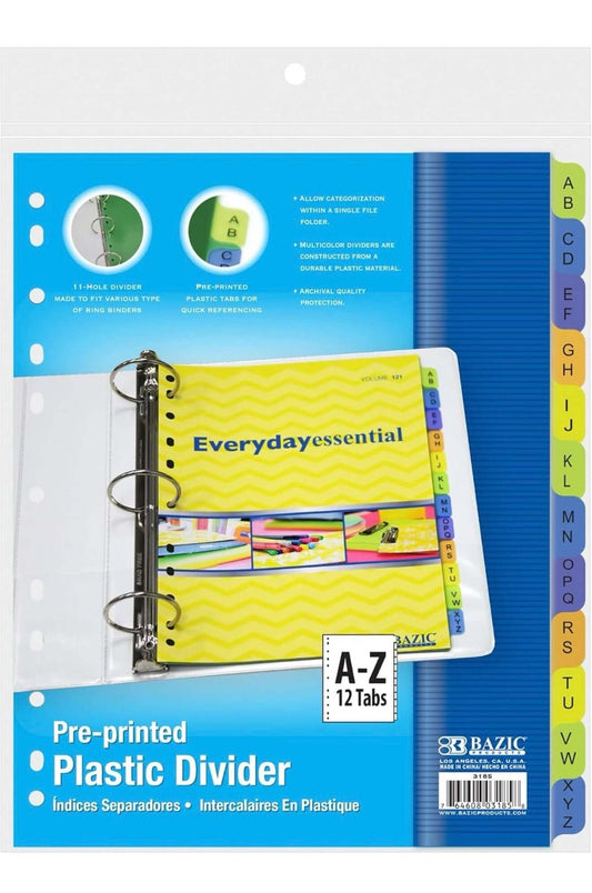 Dividers Plastic A-Z