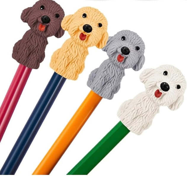 Miniature Dog Eraser- Top Pencil Eraser