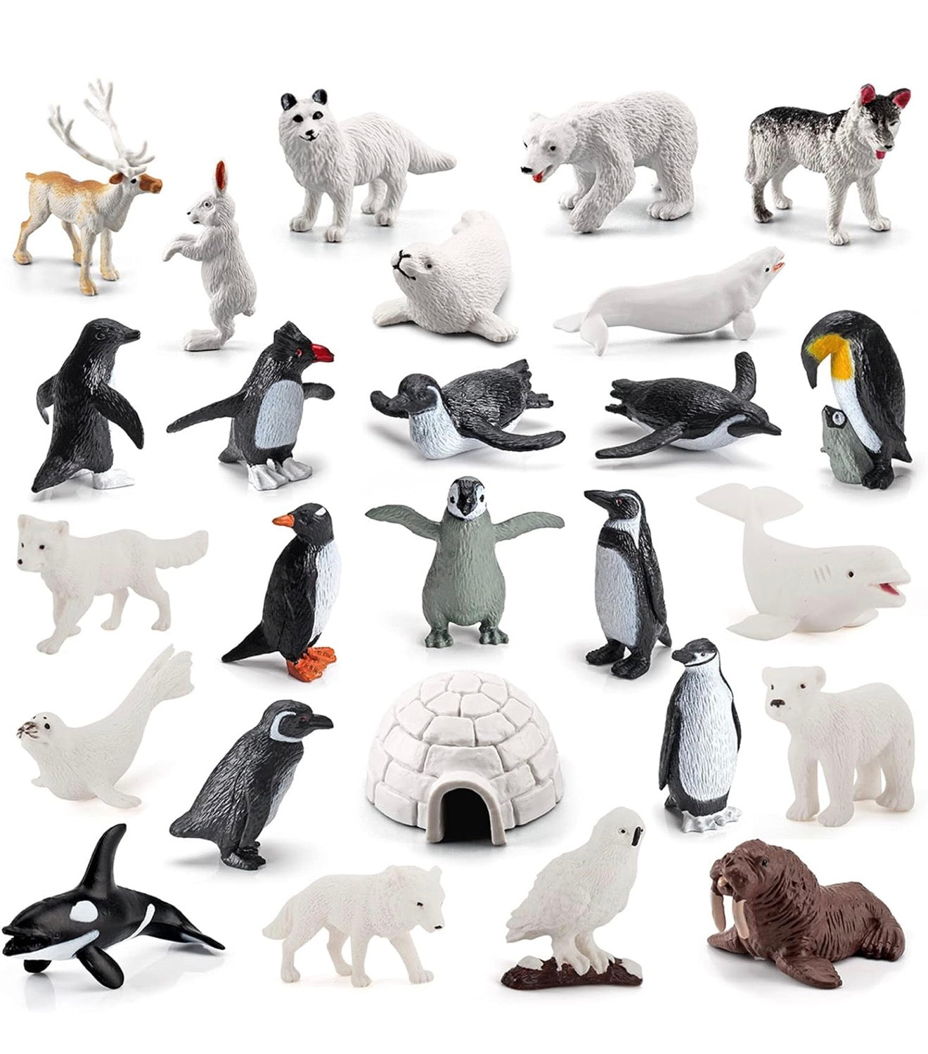Polar Animals Figurines [pk-4]