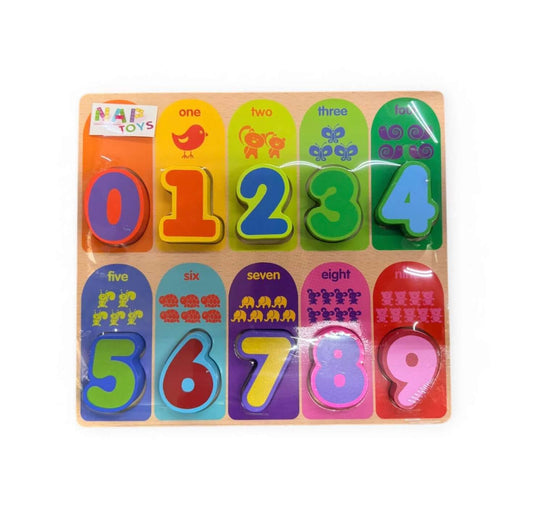 Puzzle Numbers Wood