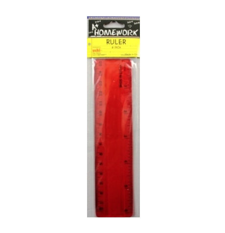 Ruler 6" Plastic