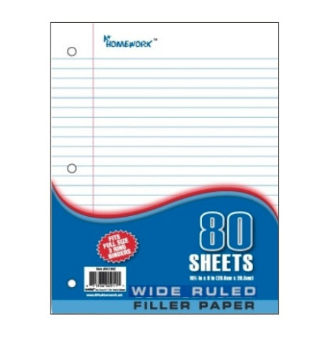 Filler Paper Wide [pk-80]