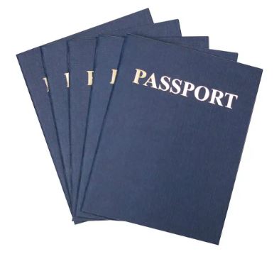 Blank Passport Book- for kids crafts (each)