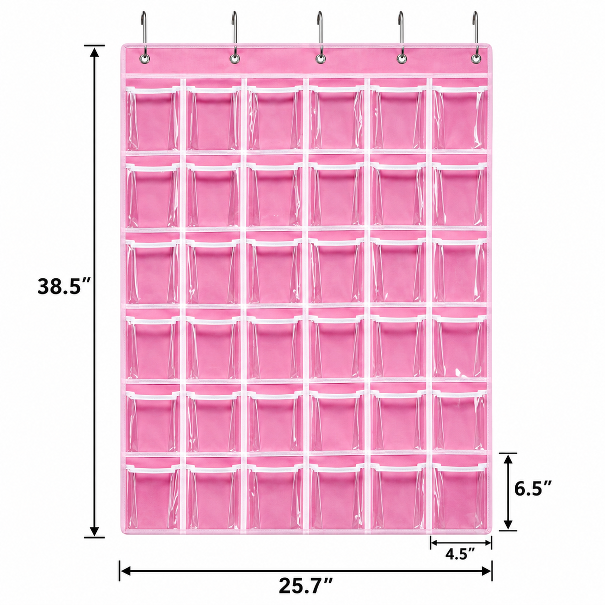 36 Pocket Chart Organizer Pink