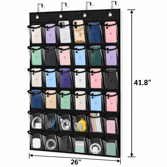 36 Pocket Chart Organizer Black