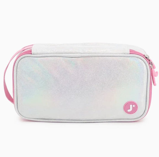 Pencil Case Doodle Metallic Silver