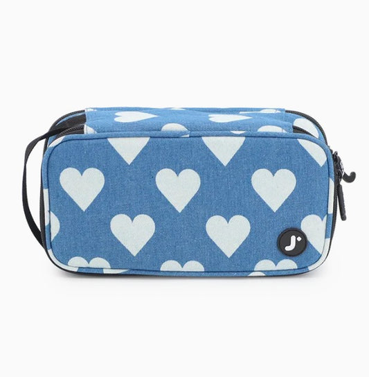 Pencil Case Doodle Denim Heart