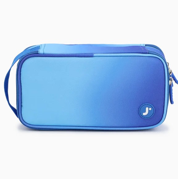 Pencil Case Doodle Blue Gradient