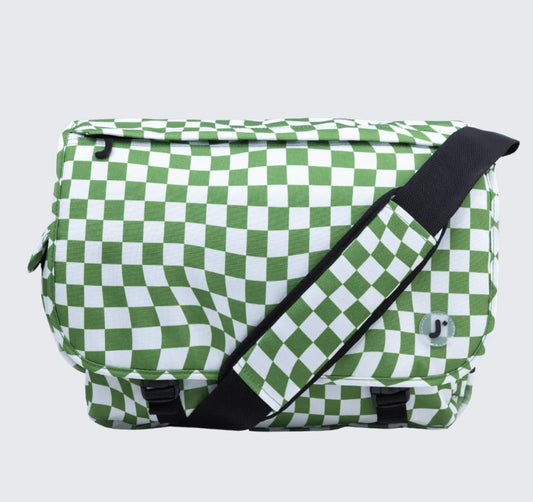 Thomas Laptop Messenger Bag - Matcha Checkers
